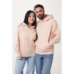 Sweat décontracté en coton écologique regular fit 340 g/m2 Iqoniq couleur rose pastel vue avec modèle