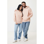 Sweat décontracté en coton écologique regular fit 340 g/m2 Iqoniq couleur rose pastel deuxième vue avec modèle