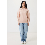 Sweat décontracté en coton écologique regular fit 340 g/m2 Iqoniq couleur rose pastel quatrième vue avec modèle