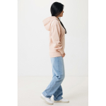 Sweat décontracté en coton écologique regular fit 340 g/m2 Iqoniq couleur rose pastel cinquième vue avec modèle
