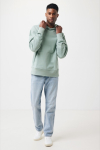 Sweat décontracté en coton écologique regular fit 340 g/m2 Iqoniq couleur vert olive vue avec modèle
