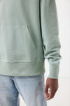 Sweat décontracté en coton écologique regular fit 340 g/m2 Iqoniq couleur vert olive cinquième vue avec modèle
