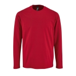 T-shirt à manches longues en 100% coton 190 g/m2 SOL'S Imperial couleur rouge cinquième vue