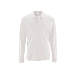 Polo à manches longues en 100% coton pour homme 180 g/m2 SOL'S Perfect couleur blanc neuvième vue