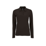Polo à manches longues en 100% coton pour femme 180 g/m2 SOL'S Perfect couleur noir