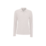 Polo à manches longues en 100% coton pour femme 180 g/m2 SOL'S Perfect couleur blanc neuvième vue