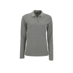 Polo à manches longues en 100% coton pour femme 180 g/m2 SOL'S Perfect couleur gris clair