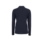 Polo à manches longues en 100% coton pour femme 180 g/m2 SOL'S Perfect couleur bleu marine vue arrière