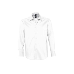 Chemise en coton et élasthanne pour homme 140 g/m2 SOL'S Brighton couleur blanc neuvième vue