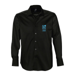 Chemise en coton et élasthanne pour homme 140 g/m2 SOL'S Brighton vue avec zone d'impression