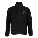 Polaire fine pour homme en polyester recyclé 280 g/m² SOL'S Factor couleur noir vue avec zone d'impression