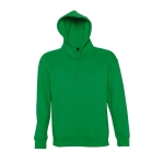 Sweat à capuche unisexe avec logo en molleton épais 320g/m2 SOL'S Slam couleur vert huitième vue
