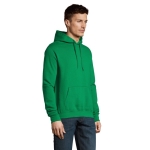 Sweat à capuche unisexe avec logo en molleton épais 320g/m2 SOL'S Slam couleur vert vue thématique photographique