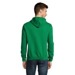 Sweat à capuche unisexe avec logo en molleton épais 320g/m2 SOL'S Slam couleur vert deuxième vue photographique