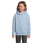 Sweat en coton et polyester pour enfants 280 g/m2 SOL'S SLAM couleur bleu pastel vue photographique