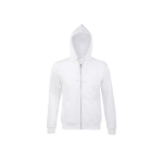 Veste zippée en coton et polyester pour homme 280 g/m2 SOL'S Spike couleur blanc neuvième vue