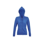 Veste zippée en coton et polyester pour femme 280 g/m2 SOL'S Spike couleur bleu roi troisième vue