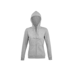 Veste zippée en coton et polyester pour femme 280 g/m2 SOL'S Spike couleur gris clair