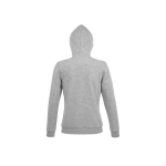 Veste zippée en coton et polyester pour femme 280 g/m2 SOL'S Spike couleur gris clair vue arrière