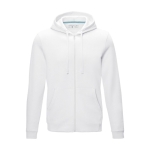 Sweat-shirt en coton bio certifié GOTS pour homme 280 g/m2 Elevate NXT couleur blanc deuxième vue frontale