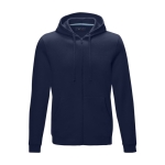Sweat-shirt en coton bio certifié GOTS pour homme 280 g/m2 Elevate NXT couleur bleu marine deuxième vue frontale
