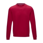Pull à col rond homme en coton bio certifié GOTS 280 g/m2 Elevate NXT couleur rouge deuxième vue frontale