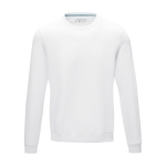 Pull à col rond homme en coton bio certifié GOTS 280 g/m2 Elevate NXT couleur blanc deuxième vue frontale