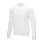 Pull à col rond homme en coton bio certifié GOTS 280 g/m2 Elevate NXT couleur blanc