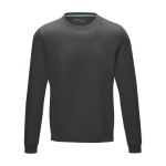 Pull à col rond homme en coton bio certifié GOTS 280 g/m2 Elevate NXT couleur gris foncé deuxième vue frontale