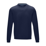 Pull à col rond homme en coton bio certifié GOTS 280 g/m2 Elevate NXT couleur bleu marine deuxième vue frontale