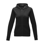 Sweat à capuche en coton pour femme 240 g/m2 Elevate Essentials couleur noir deuxième vue frontale