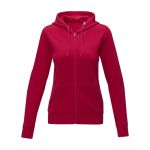 Sweat à capuche en coton pour femme 240 g/m2 Elevate Essentials couleur rouge deuxième vue frontale
