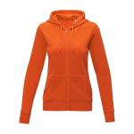 Sweat à capuche en coton pour femme 240 g/m2 Elevate Essentials couleur orange deuxième vue frontale