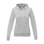 Sweat à capuche en coton pour femme 240 g/m2 Elevate Essentials couleur gris clair deuxième vue frontale