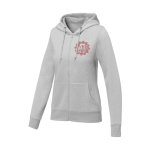 Sweat à capuche en coton pour femme 240 g/m2 Elevate Essentials couleur gris clair vue impression sérigraphique