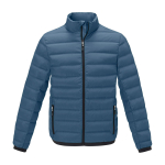 Doudoune personnalisée pour homme en polyester 164 g/m2 Elevate Life couleur cyan deuxième vue frontale