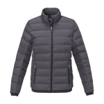 Doudoune publicitaire pour femme en polyester 164 g/m2 Elevate Life couleur gris foncé deuxième vue frontale