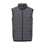 Bodywarmer en duvet pour homme en polyester 164 g/m2 Elevate Life couleur gris foncé deuxième vue frontale