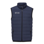 Bodywarmer en duvet pour homme en polyester 164 g/m2 Elevate Life couleur bleu marine avec zone d'impression