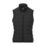 Bodywarmer en duvet pour femme en polyester 164 g/m2 Elevate Life couleur noir deuxième vue frontale