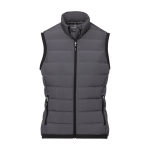 Bodywarmer en duvet pour femme en polyester 164 g/m2 Elevate Life couleur gris foncé deuxième vue frontale