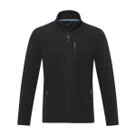 Veste polaire pour homme, polyester recyclé 174 g/m2 Elevate NXT couleur noir deuxième vue frontale