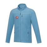 Veste polaire pour homme, polyester recyclé 174 g/m2 Elevate NXT couleur bleu vue impression sérigraphique