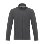 Veste polaire pour homme, polyester recyclé 174 g/m2 Elevate NXT couleur gris foncé deuxième vue frontale