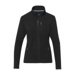Veste polaire femme en polyester recyclé 174 g/m2 Elevate NXT couleur noir deuxième vue frontale