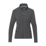 Veste polaire femme en polyester recyclé 174 g/m2 Elevate NXT couleur gris foncé deuxième vue frontale