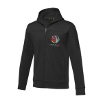 Veste de sport en polyester pour homme 245 g/m2 Elevate Life couleur noir vue impression sérigraphique