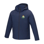 Veste publicitaire en polyester pour homme 250 g/m2 Elevate Essentials couleur bleu marine vue impression transfert