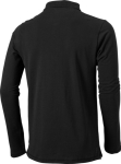 Polo coton homme à manches longues 200 g/m² Elevate Life couleur noir vue arrière