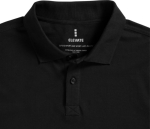 Polo coton homme à manches longues 200 g/m² Elevate Life couleur noir